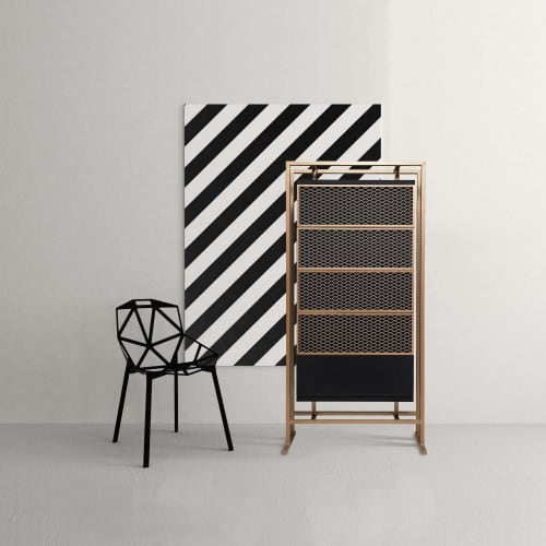 Ezara Modern Dresser | Storage by Lara Batista. Item made of wood & metal