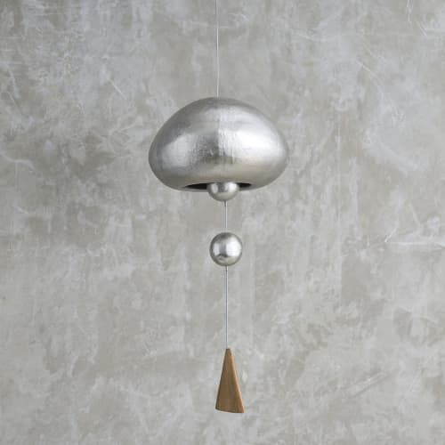 Nickel Hanging Bell Domed | Ornament in Decorative Objects by The Collective