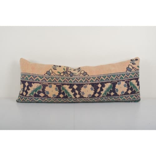 Handmade Extra Long Rectangular Wool Carpet Rug Pillow cover | Sham in Linens & Bedding by Vintage Pillows Store. Item made of cotton & fiber