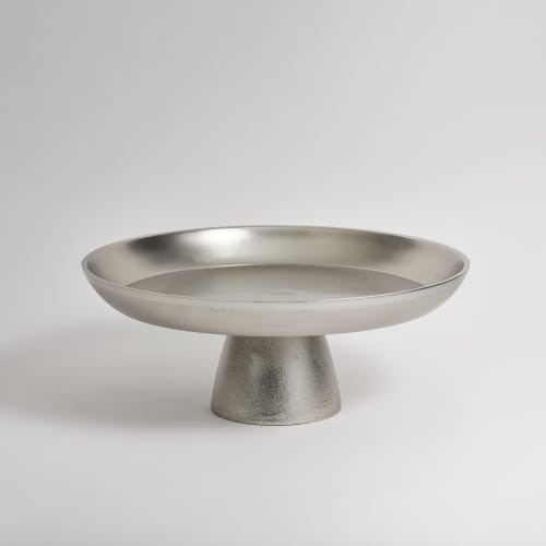 Nickel Large Pedestal | Serving Tray in Serveware by The Collective