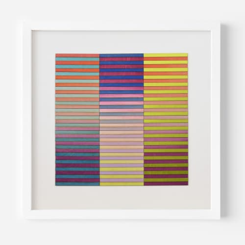 Purple and Yellow Colour Study Painting | Collage in Paintings by Amelia Coward