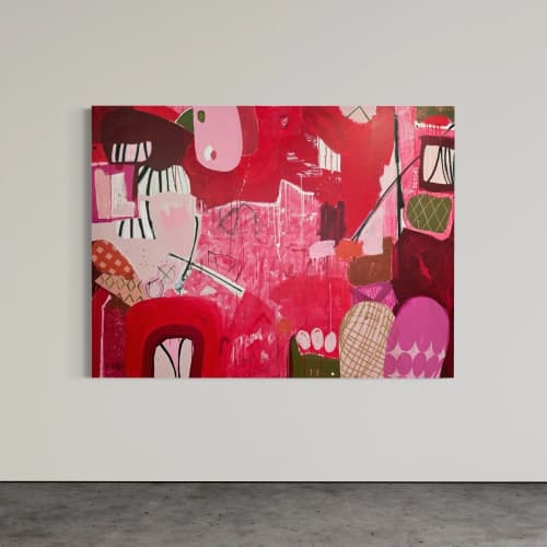 Miss Scarlett | Oil And Acrylic Painting in Paintings by Sarah Finucane