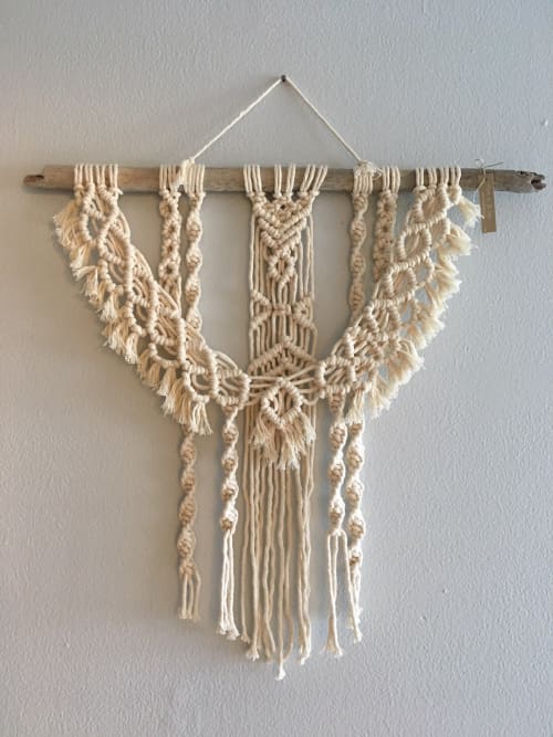 Macrame Wall Hanging- "Lila" | Wall Hangings by Rosie the Wanderer. Item composed of cotton and fiber