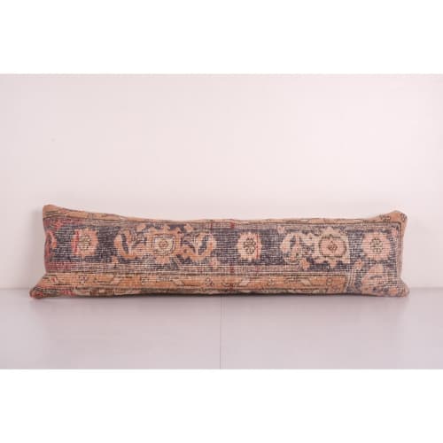 Muted Color Antique Carpet Rug Pillow, Faded Unique Long Sof | Cushion in Pillows by Vintage Pillows Store