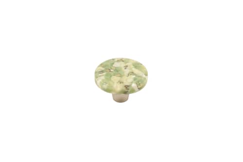 Pebble Pistachio Cream Round Knob | Hardware by Windborne Studios. Item composed of glass