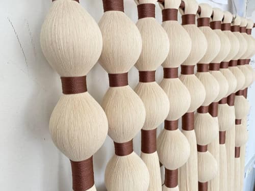 Large Neutral Fiber Wall Hanging, Extra Long Textile Wall Art, Modern Boho Tapestry, Handmade Minimalist Statement Decor, Scandinavian Decor | Macrame Wall Hanging in Wall Hangings by RavaTapestryArt
