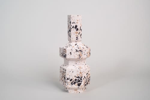 Vase Hexad 26 - Neutral Terrazzo | Vases & Vessels by Tropico Studio. Item made of synthetic
