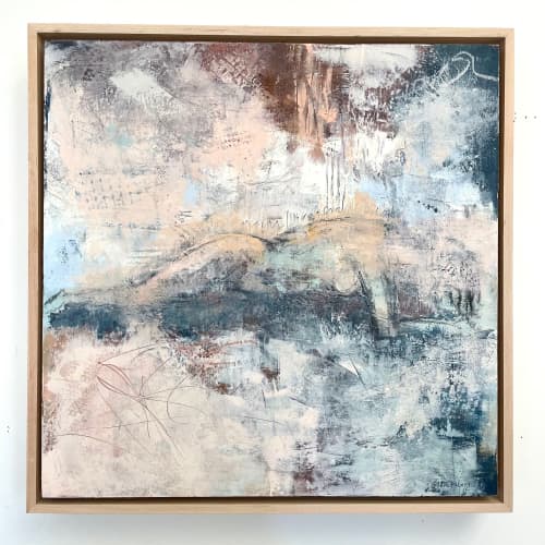 I Will Get Up | 18 x 18 | Oil And Acrylic Painting in Paintings by Ella Friberg. Item composed of maple wood compatible with contemporary and modern style