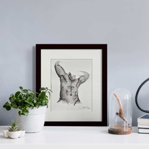 Torso of Javier | Watercolor Painting in Paintings by John Velo Studio
