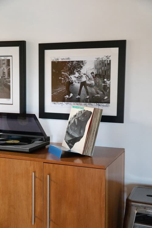 LP Stand - Blue | Storage by Upton. Item composed of steel