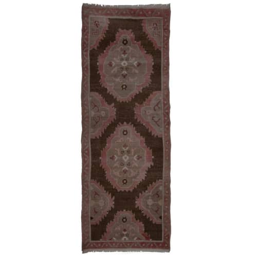 Faded Turkish Karapinar Runner - Hallway Carpet 2'12" X 8'1" | Runner Rug in Rugs by Vintage Pillows Store. Item composed of cotton and fiber