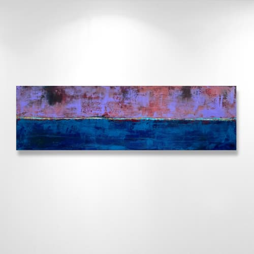 REFLECTION | 100x30 | Oil And Acrylic Painting in Paintings by Lara Spadetto Art