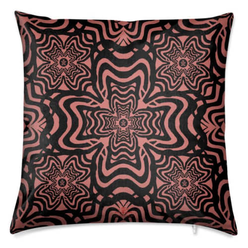 Rooster Feather Red Velvet Cushion | Pillows by Sean Martorana. Item composed of fabric