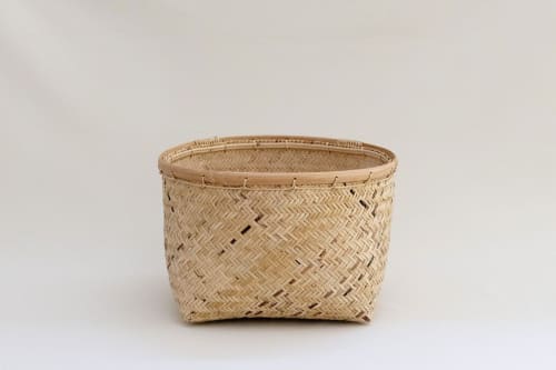 Rattan Storage Woven Basket | Storage Basket in Storage by NEEPA HUT. Item made of wood