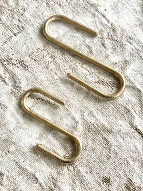 Cast bronze 'S' hook, two sizes. | Hardware by Shayne Fox Hardware. Item made of metal