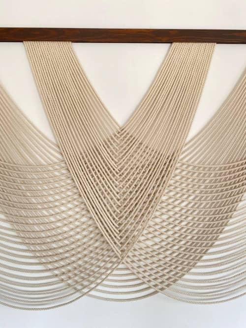 Boho Macrame Wall Hanging Large Fiber Art Modern Wall Decor Handmade Cotton Tapestry Minimalist Bohemian Home Decor | Wall Hangings by İnanç Yılmaz