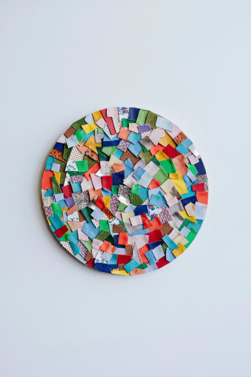Lots of Peace | Mixed Media by Corrie in Color. Item made of leather works with contemporary style