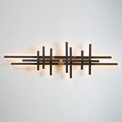 Equilibrium Long | Sconces by Next Level Lighting. Item composed of oak wood
