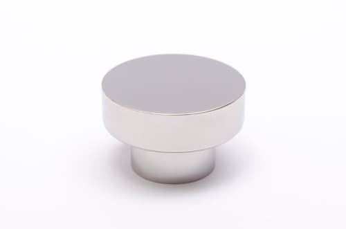 Dot 30 Polished Stainless Steel Knob | Hardware by Windborne Studios. Item composed of brass