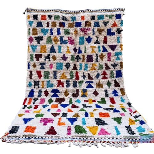 28 Daze Later Vintage Moroccan Rug 6'x9' (Wool) | Area Rug in Rugs by Coco Carpets. Item composed of fabric