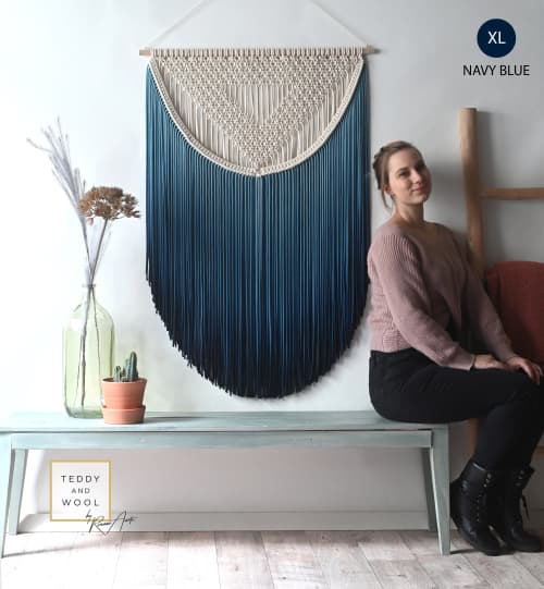 Dip-dyed Textile Wall Art - ALEXA | Macrame Wall Hanging in Wall Hangings by Rianne Aarts. Item composed of fiber