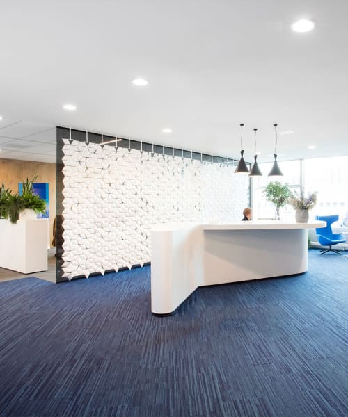 Facet hanging room divider 646 x 265cm | Decorative Objects by Bloomming, Bas van Leeuwen & Mireille Meijs | Redevco B.V. in Amsterdam. Item made of synthetic