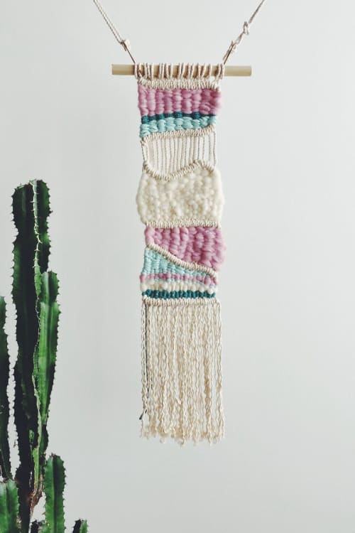 Cotton Candy Macraweave Wall Hanging | Macrame Wall Hanging in Wall Hangings by Modern Macramé by Emily Katz. Item composed of cotton