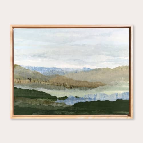 Saltwater Reverie - Original Coastal Landscape 12x16 | Mixed Media by Lara Eckerman Art
