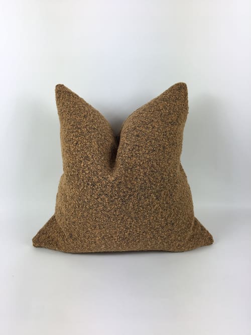Boucle pillow // rust boucle pillow // boucle cushion | Pillows by velvet + linen