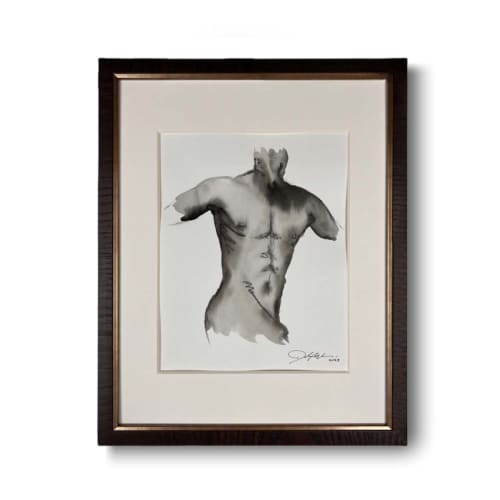 Torso of Mauritio | Watercolor Painting in Paintings by John Velo Studio