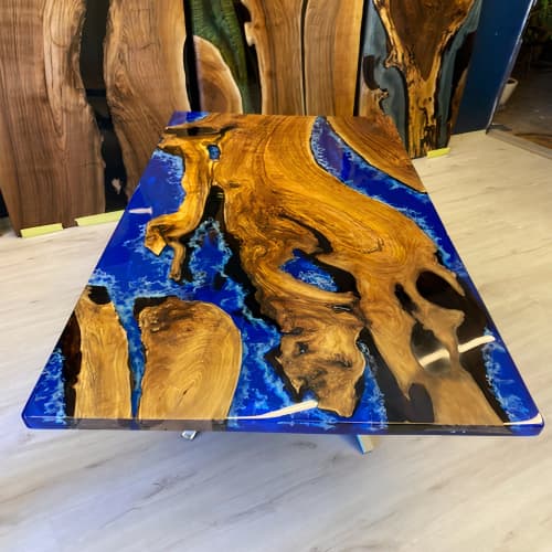 21 Epoxy Resin Ocean Side End Table Top Home Garden Decor