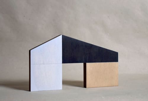 Barn - White/Dark No. 22 | Sculptures by Susan Laughton Artist. Item composed of wood