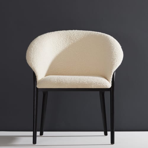 CC1. Boucle Textile, Ebonized | Lounge Chair in Chairs by SIMONINI. Item made of wood with fabric