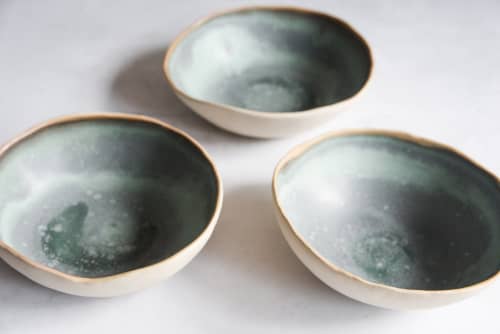 Turquoise  handmade breakfast bowl, natural minimal nordic | Dinnerware by Laima Ceramics. Item composed of stoneware in minimalism or rustic style