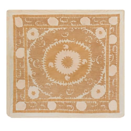 Vintage Cotton Embroidery Suzani Wall Decor, Central Asian S | Tablecloth in Linens & Bedding by Vintage Pillows Store