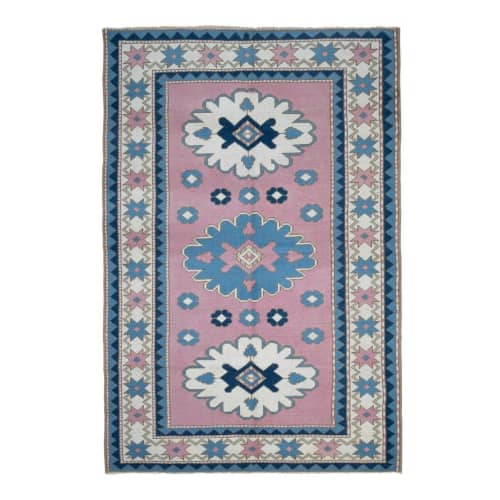 Handknotted Turkish Kars Rug - Designer Carpet | Area Rug in Rugs by Vintage Pillows Store. Item made of cotton