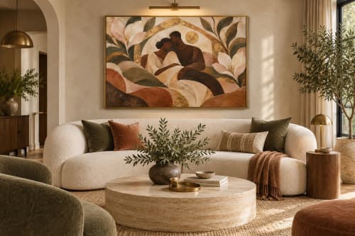 Held by Home | Oil And Acrylic Painting in Paintings by Madame A. K. Selestan