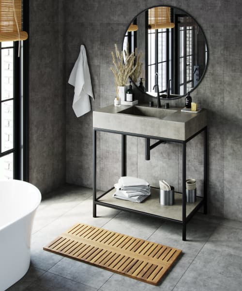 Rectangle Concrete Sink | Water Fixtures by Blend Concrete Studio