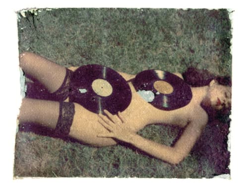 Nude With Records | Photography by She Hit Pause. Item made of paper