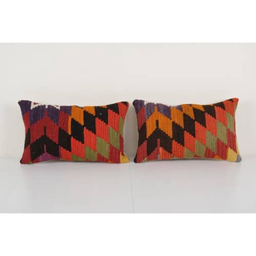 Set Black Pillow Case Made from Rustic Anatolian Vintage | Sham in Linens & Bedding by Vintage Pillows Store. Item composed of cotton