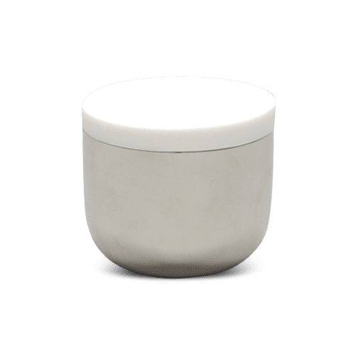 Modern Petite Bowl In Stainless Steel With Lid | Dinnerware by Tina Frey. Item composed of steel and synthetic