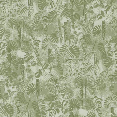 Idol Forest - Green | Wallpaper in Wall Treatments by Brenda Houston. Item made of fabric with paper