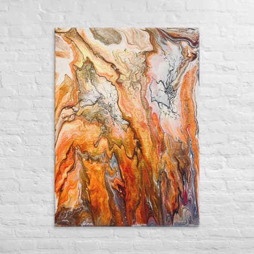 Canvas Print - Canyon - Fluid Abstract Earth Tone | Work by Eman's Gallery