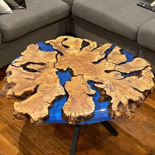 Live Edge Epoxy Coffee Table | Tables by Ironscustomwood