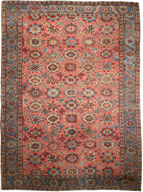 MAGNIFICENT Antique Persian Heriz with RARE MINA-KHANI | Area Rug in Rugs by The Loom House. Item composed of fiber