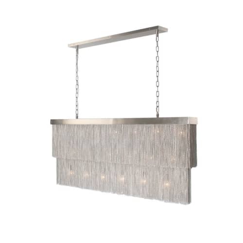 Alan Mizrahi CHAIN7075 Chain Rectangular Slim | Chandeliers by Alan Mizrahi Lighting Design