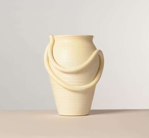 Draped Vessel - Goddess Collection | Vase in Vases & Vessels by Rory Pots. Item made of stoneware works with minimalism & mid century modern style