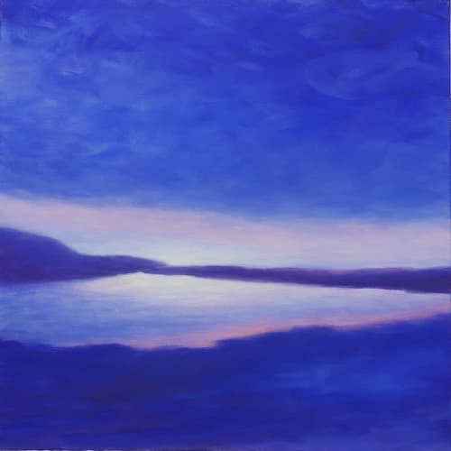 Low Sky Over Laugarvatn | Oil And Acrylic Painting in Paintings by Victoria Veedell. Item made of canvas with synthetic works with contemporary style