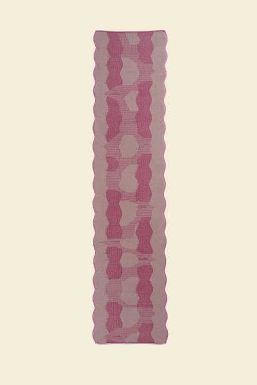Organic Cotton/Viscose Table Runner in Pink | Linens & Bedding by BOI. Item composed of cotton in contemporary style