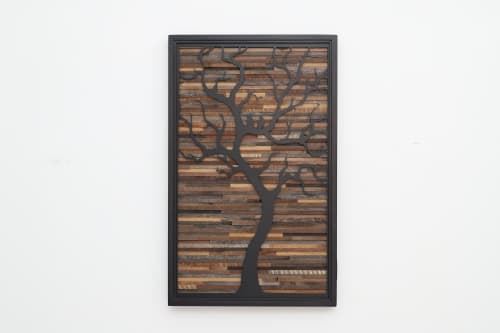 Sycamore #1metal tree sculpture | Wall Sculpture in Wall Hangings by Craig Forget. Item composed of wood and steel in mid century modern or contemporary style